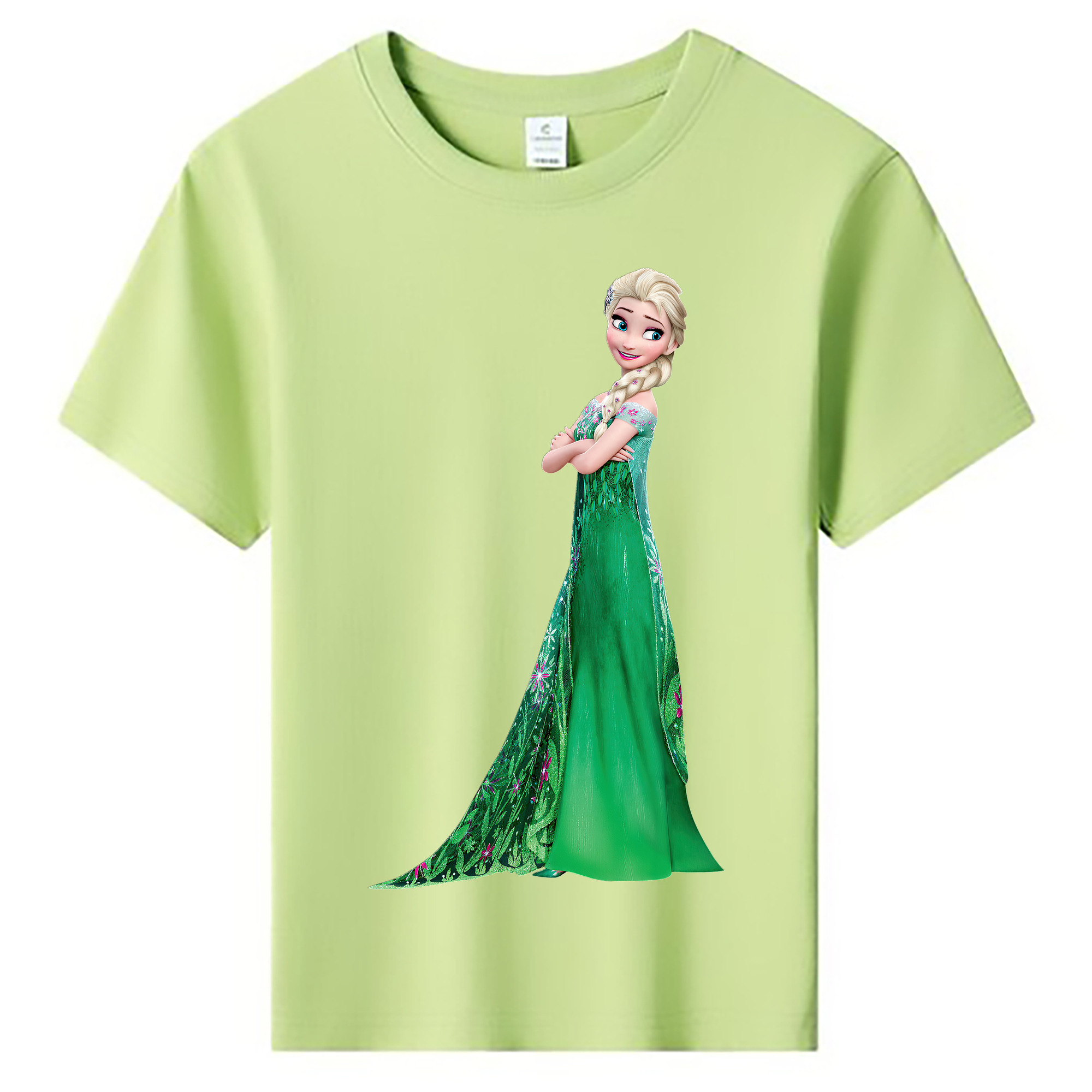 （画像用） アナと雪の女王 アンナ エルサ Frozen Anna Elsa 綿100％キッズTシャツ（フロントプリント）